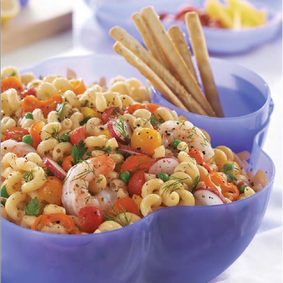 TUPPERWARE Holiday Sparkling chip and dip bowl serving tray set Burgundy - Picture 16 of 16